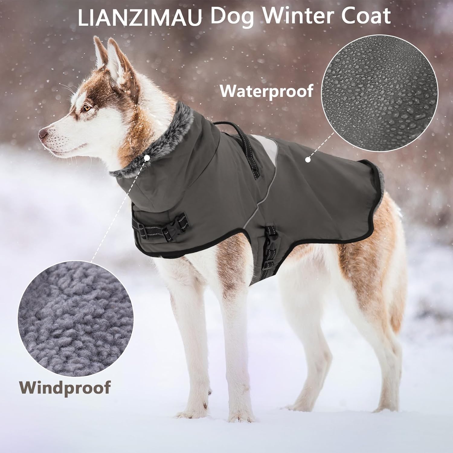 Manteau pour Chien imperméable avec Harnais