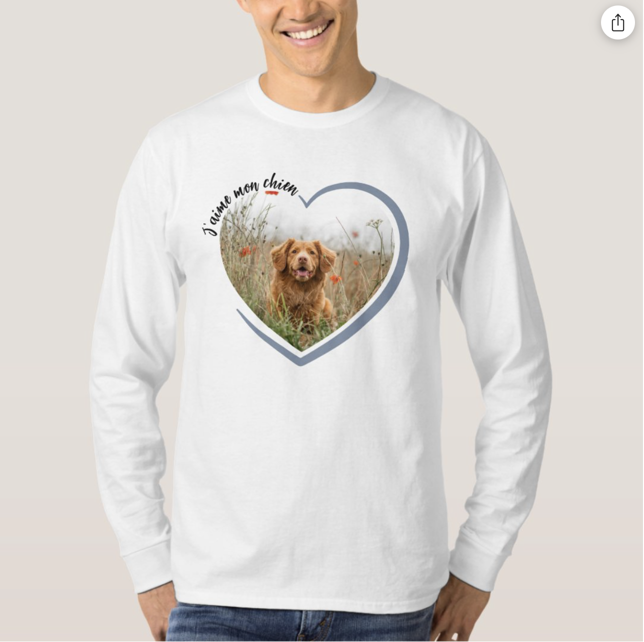 T-shirt personnalisé - I love my dog